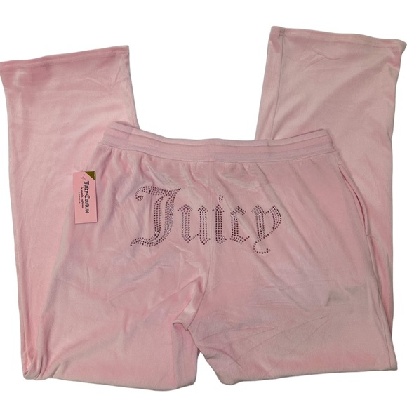 Juicy Couture Baby Pink Velour Pants - Picture 2 of 5
